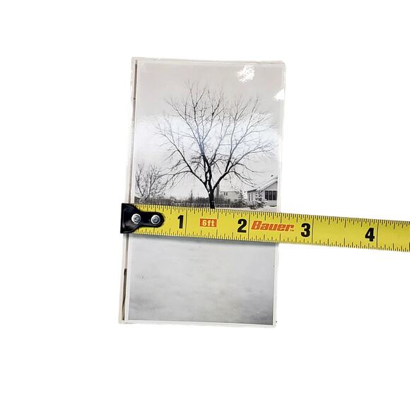 Vtg Snow Scene Tree & Bushes Original Monochrome Photography Found Lot of 2 - Picture 4 of 4